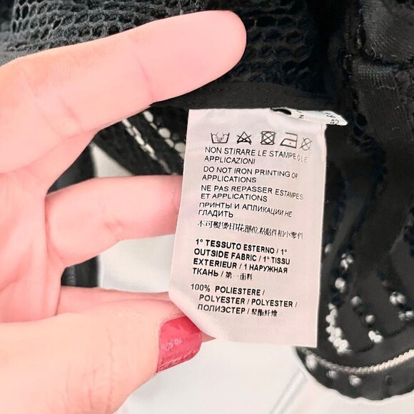 Pinko Guscio Blazer Black Rhinestone Size US 10 - Picture 6 of 8